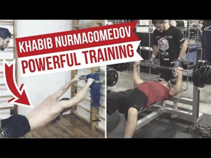 How much does khabib bench press?