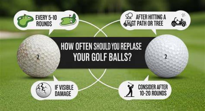 How often should golf balls be replaced?
