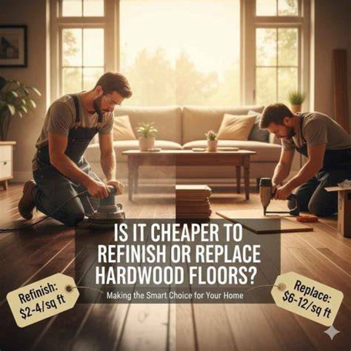 Is it cheaper to refinish or replace hardwood floors?