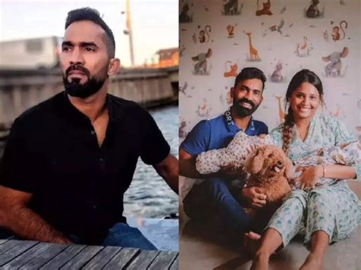 Is Murali Vijay the biological father of Dinesh Karthik's first child?