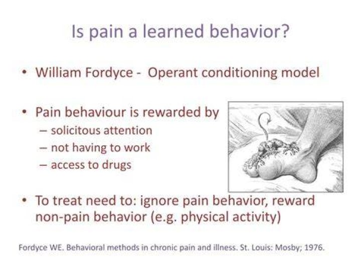 Is pain a learned behavior?