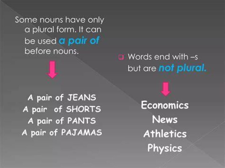 Is pair already plural?