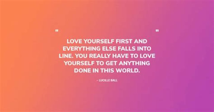 Is self love a value?