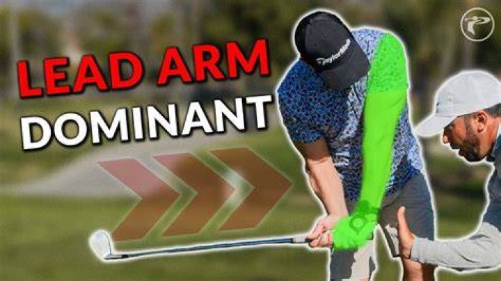 Is the left arm dominant in the golf swing?