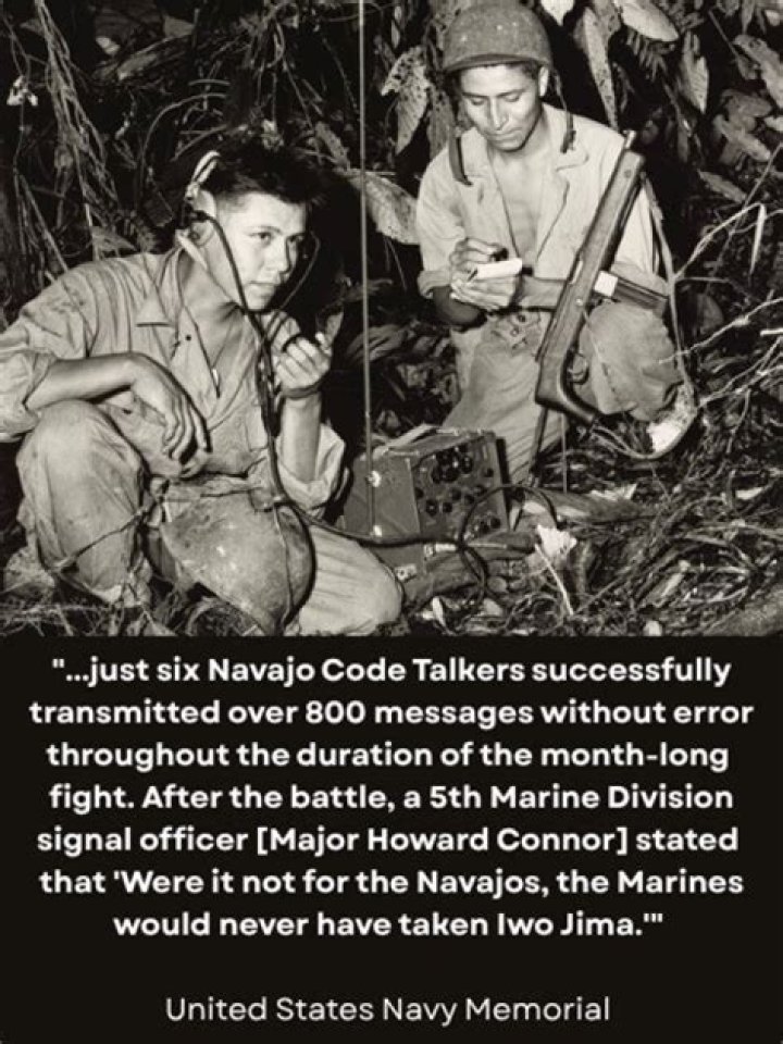Were it not for the Navajos the Marines would never have taken Iwo Jima?