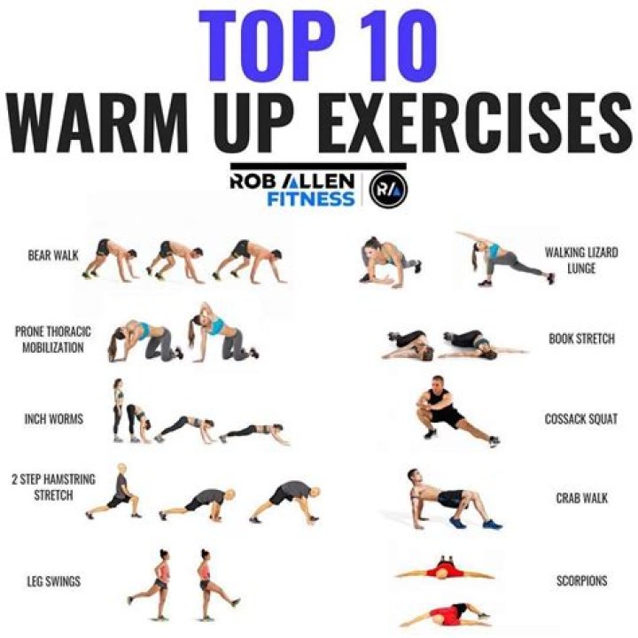 What are 5 warm up exercises?
