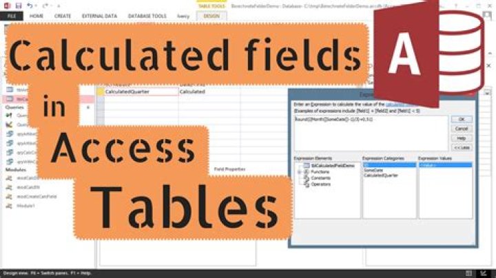 What are calculated fields in Access?