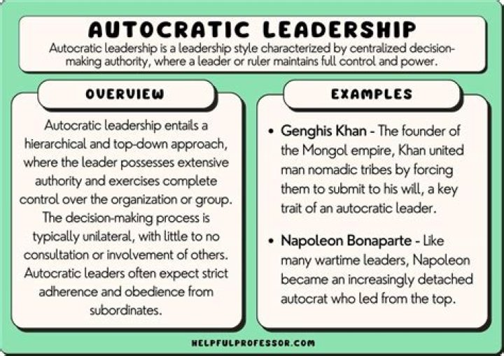 What are characteristics of autocracy?