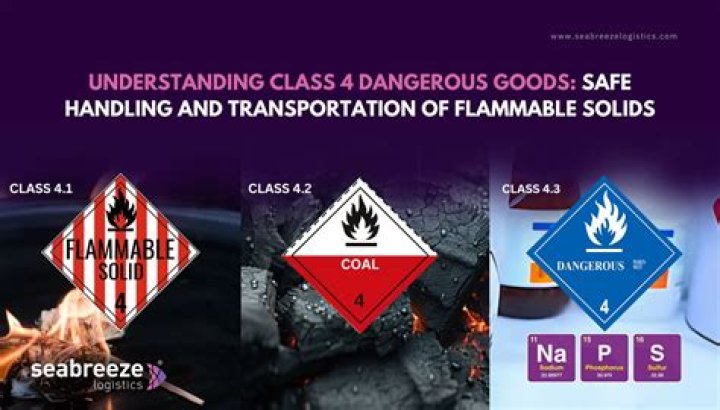 What are Class 4 flammable solids examples?