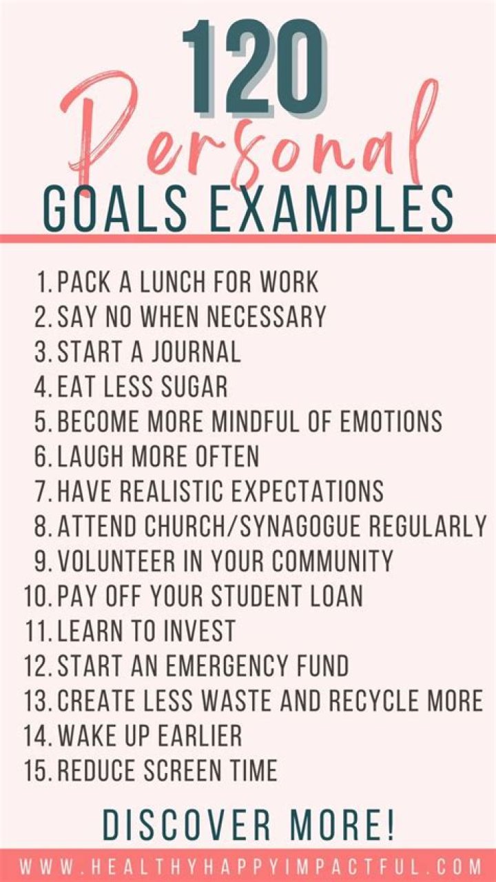What are goals examples?