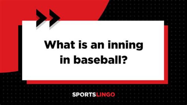 What are innings in softball?