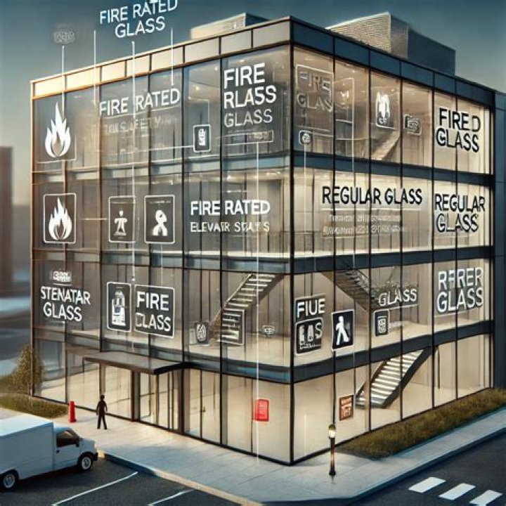 What are the 2 types of fire-rated glass?