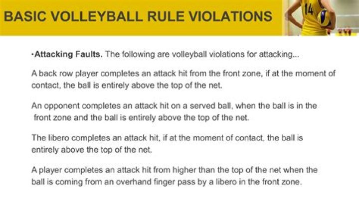What are the 5 basic violations in volleyball?