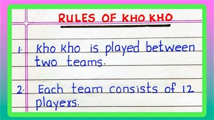 What are the basic rules of Kho-Kho?