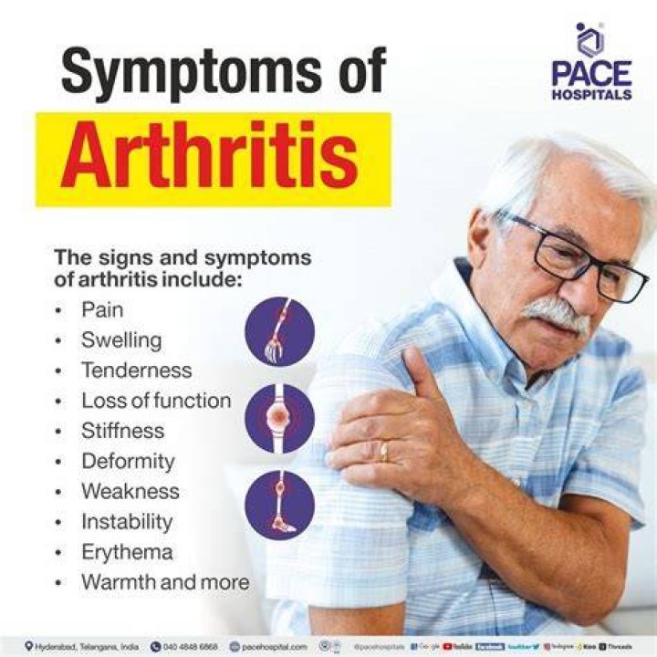 What are the symptoms of arthritis in the legs?