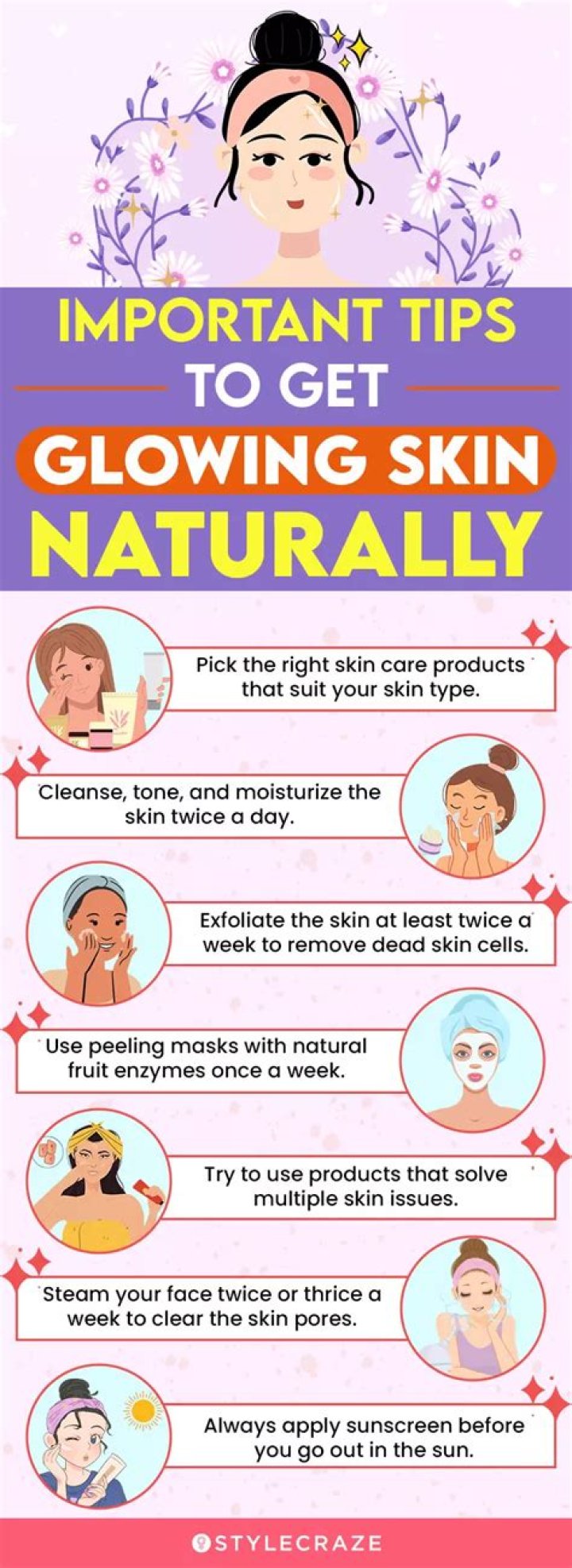 What are the tips for glowing face?