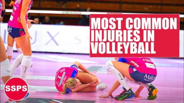 What are the two most common injuries in volleyball?