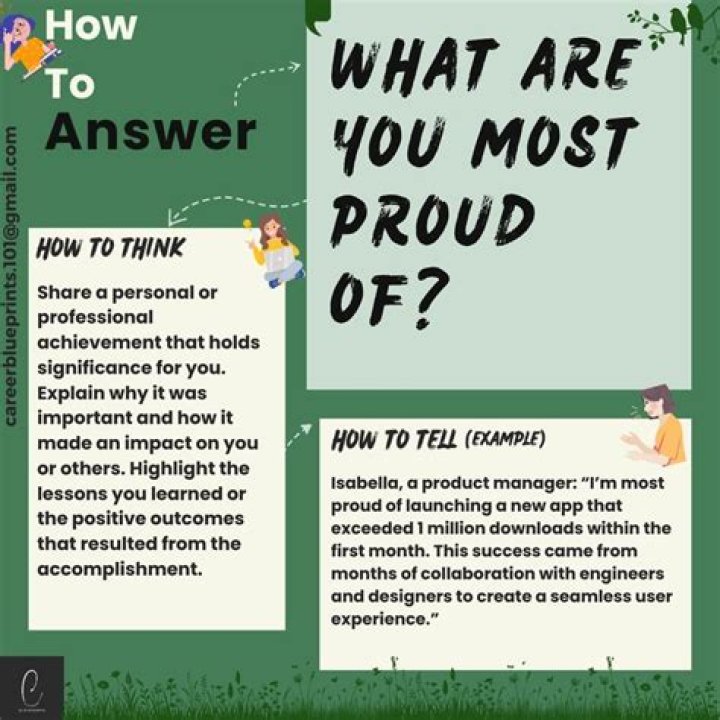 What are you most proud of?