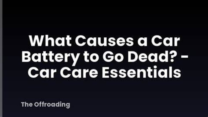 What causes a car battery to go dead?