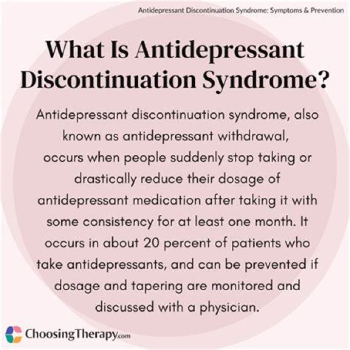 What causes discontinuation syndrome?