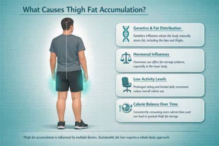 What causes thigh fat?