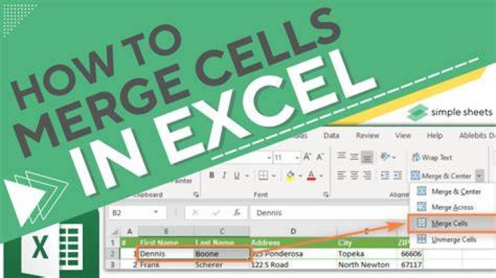 What cells Cannot be merged in a table?