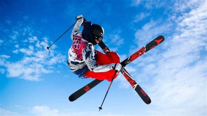 What do freestyle skiers have in their mouth?