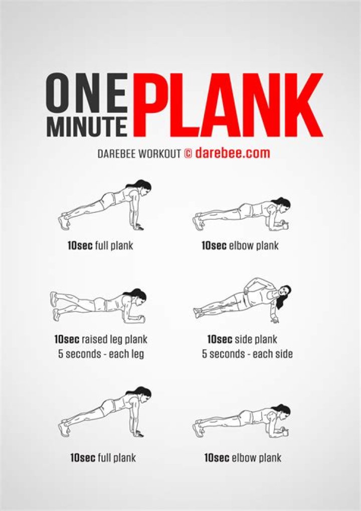 What does 1 minute plank a day do?