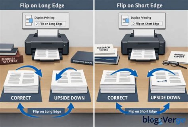 What does 2-sided print flip on short edge mean?
