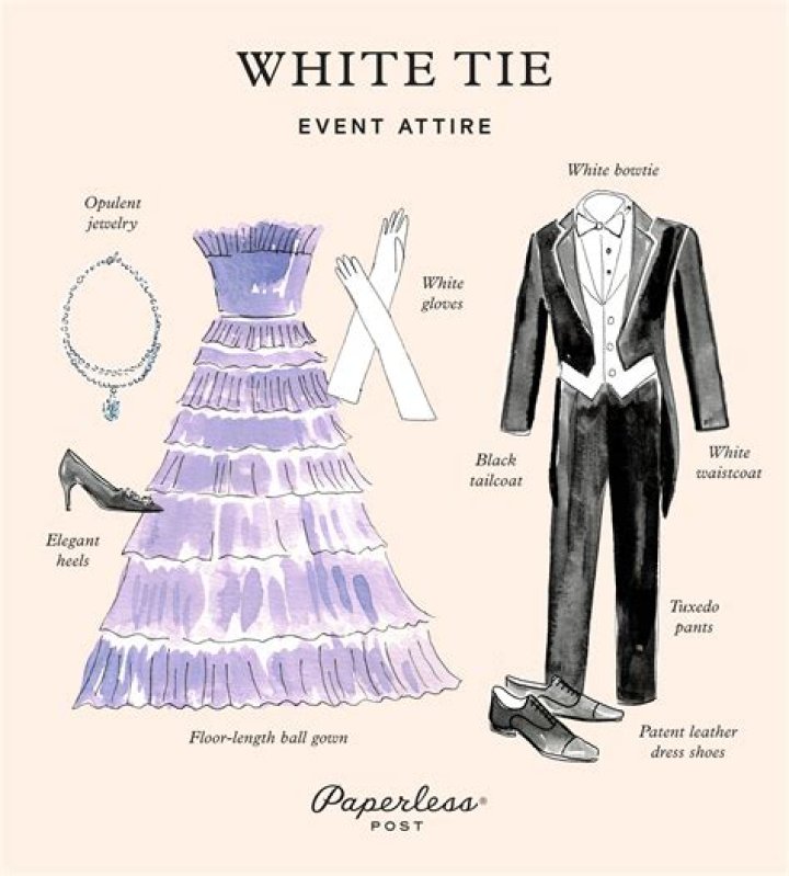 What does a woman wear to a white tie event?