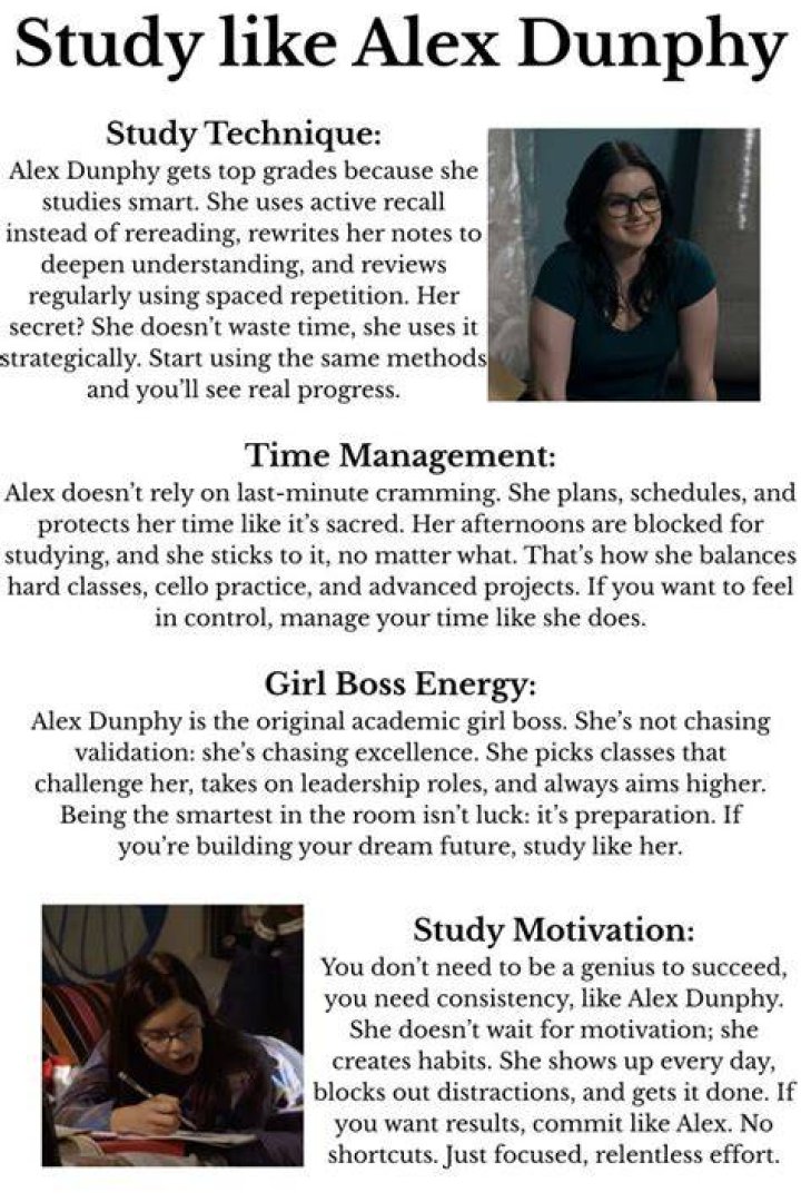 What does Alex Dunphy study?