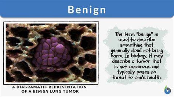 What does benign etiology mean?