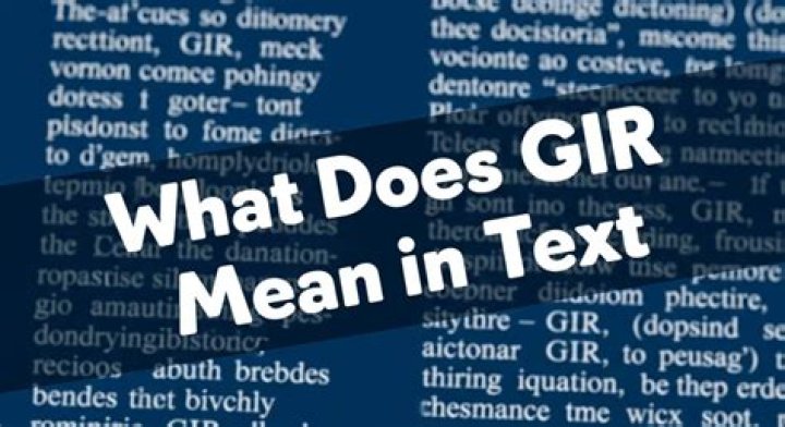 What does GIR% mean?