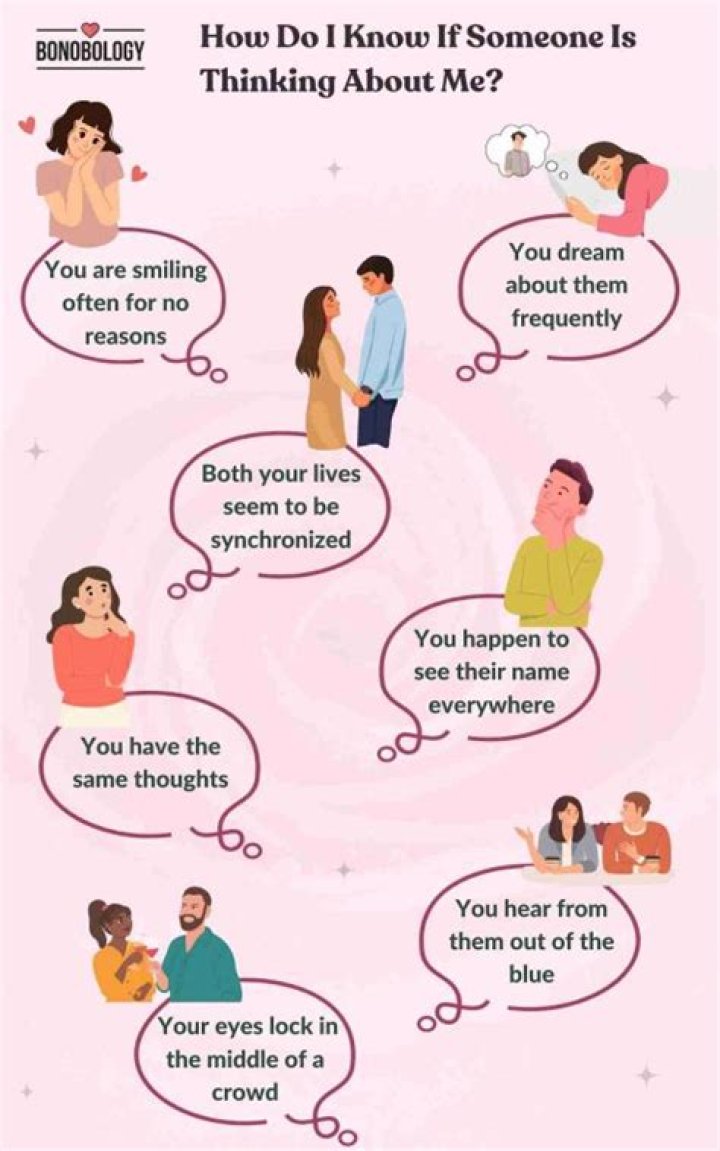 What does it mean if you keep thinking about someone?