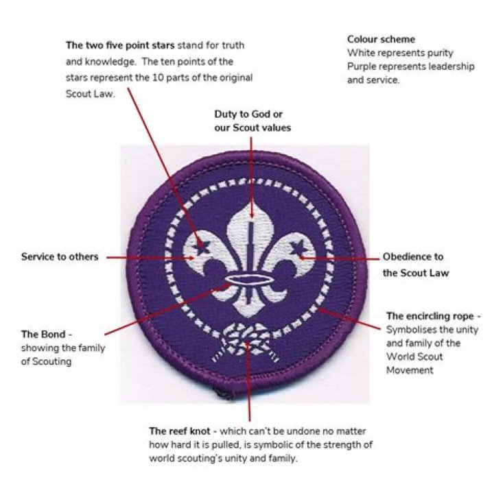 What does the fleur-de-lis mean in Boy Scouts?