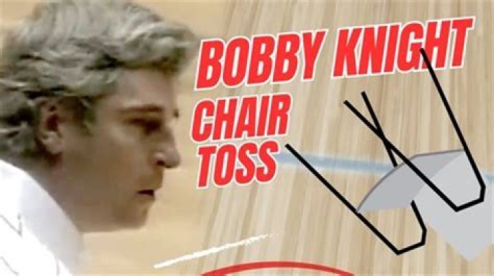What game did Bobby Knight throw the chair?