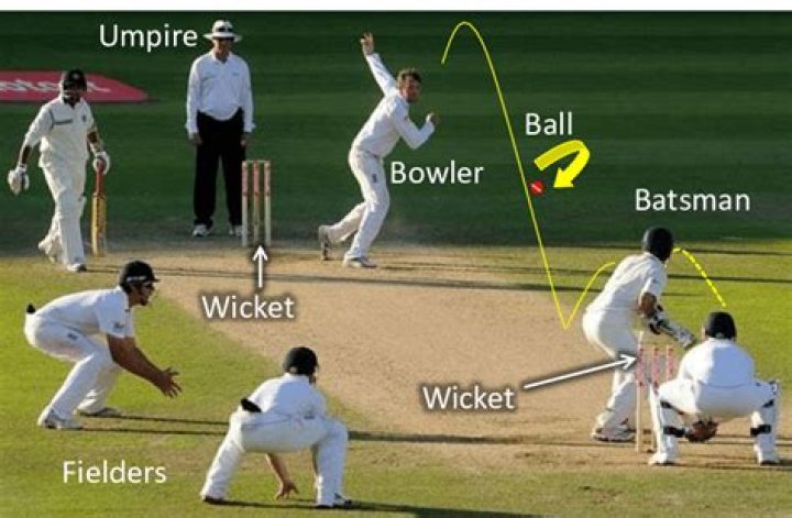 What happens if a bowler hits the wicket with the ball?