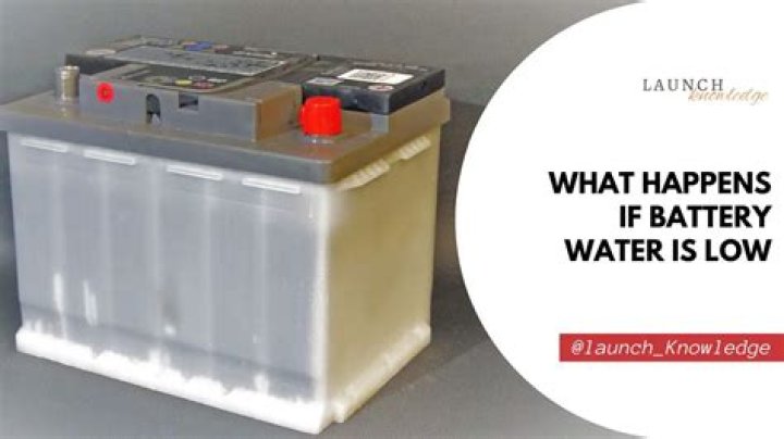 What happens if battery water is too low?