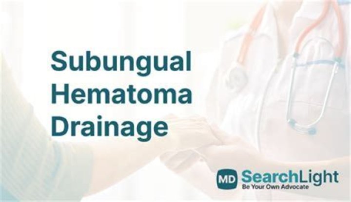 What happens if you don't drain a subungual hematoma?
