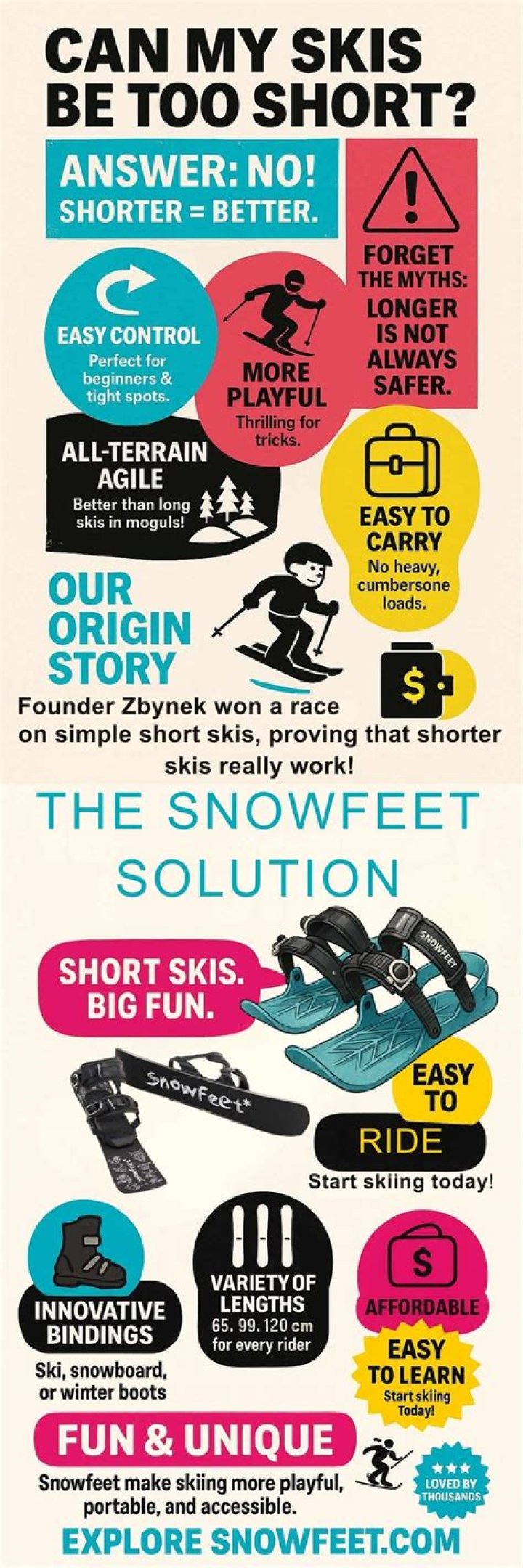 What happens if your skis are too short?