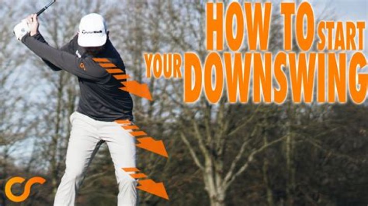 What initiates the downswing?
