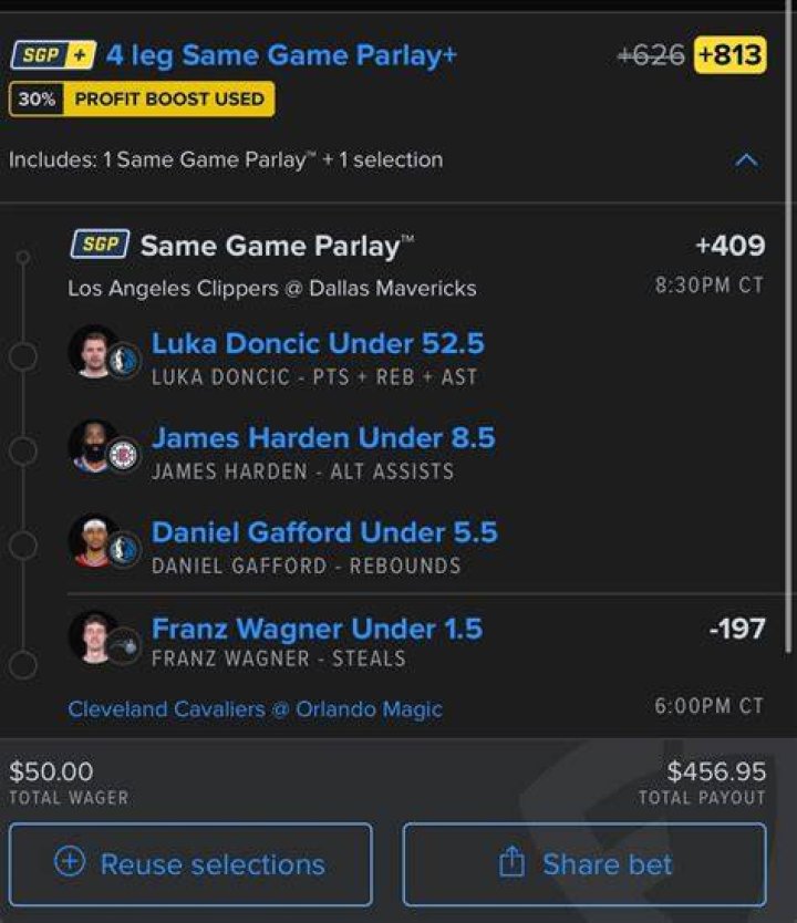 What is a 2 leg parlay?