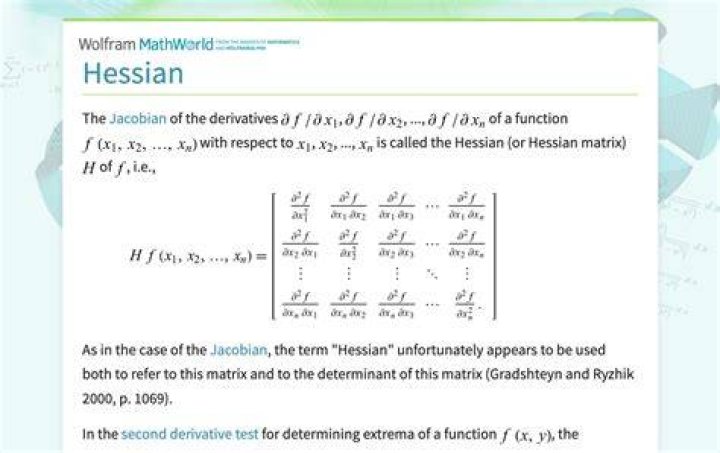 What is a Hessian math?