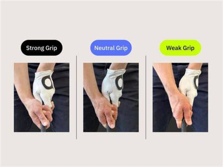 What is a strong golf grip look like?