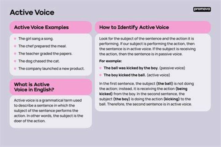 What is active voice in research paper?