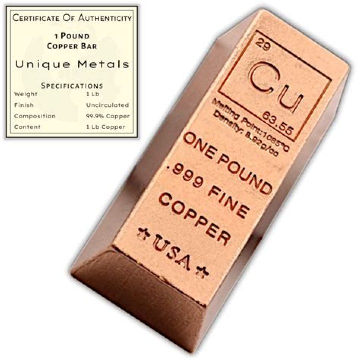 What is copper bullion worth?