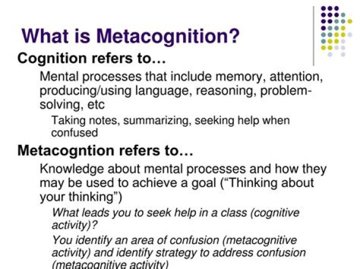 What is metacognition psychology definition?