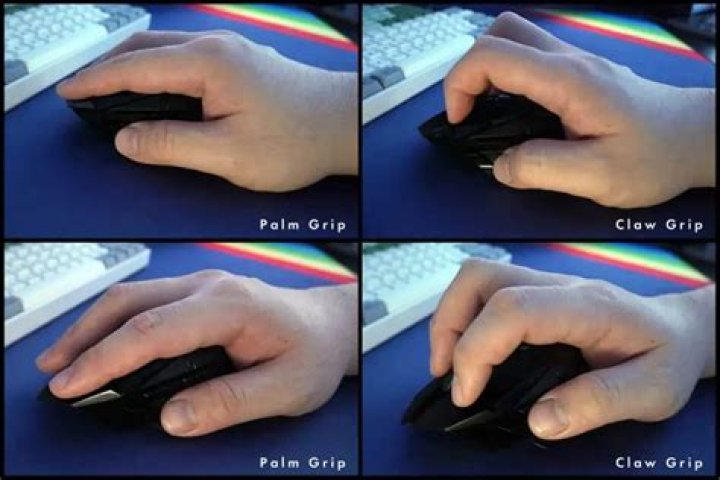 What is mouse claw grip?