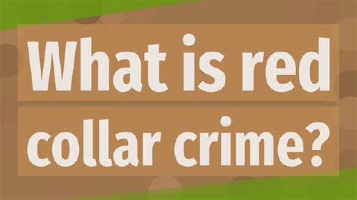 What is red collar crime?
