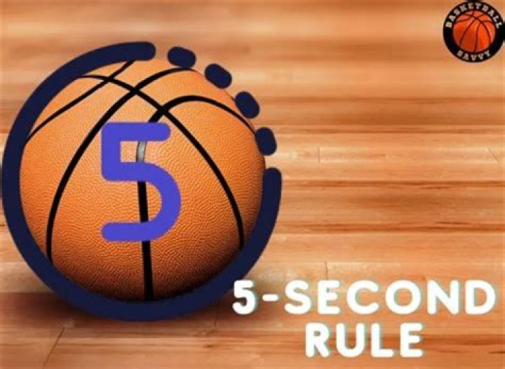 What is the defensive 5 second rule in basketball?